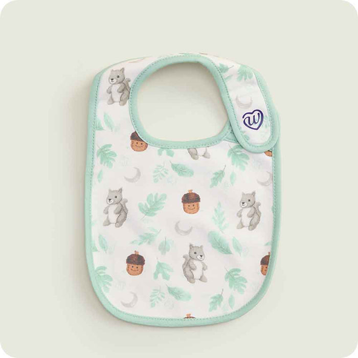 warmies gray squirrel bibs acorn pattern