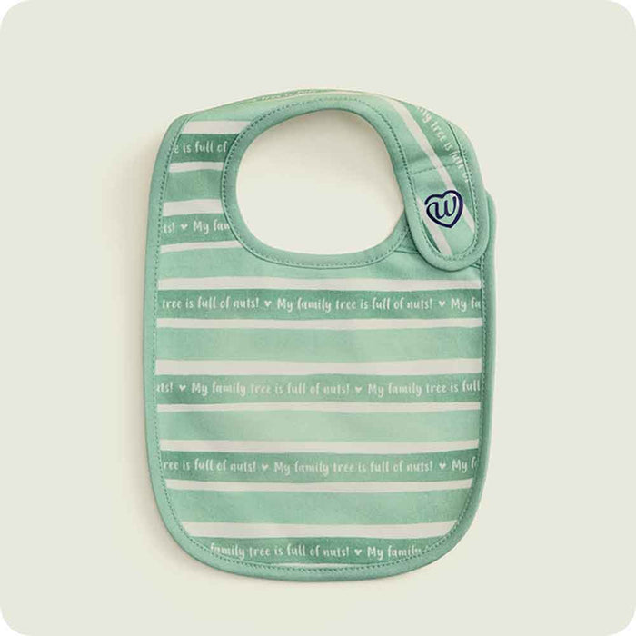 warmies gray squirrel bibs green pattern