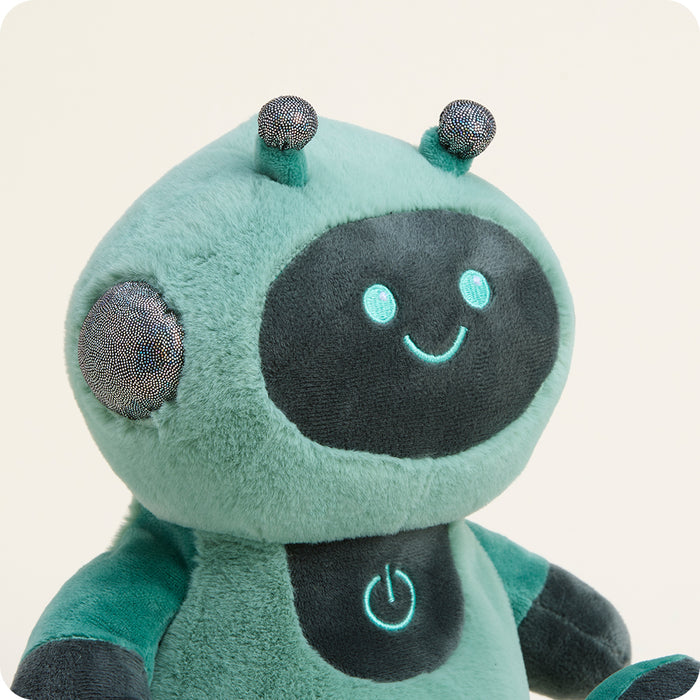Green Robot Warmies Plush Closeup Upper
