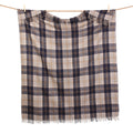 Highland Wool Blend Tartan Blanket Throw Bannockbane Silver - Heritage Of Scotland - BANNOCKBANE SILVER