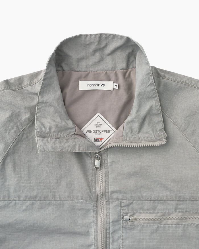 Hiker Full Zip Jacket Nylon Ripstop Pigment Dye With Windstopper® Gray