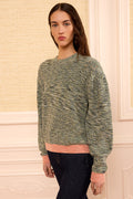 Piedstone Mélange Cotton Illesa Knit Pullover - Three-Quarter View On Model | Ulla Johnson