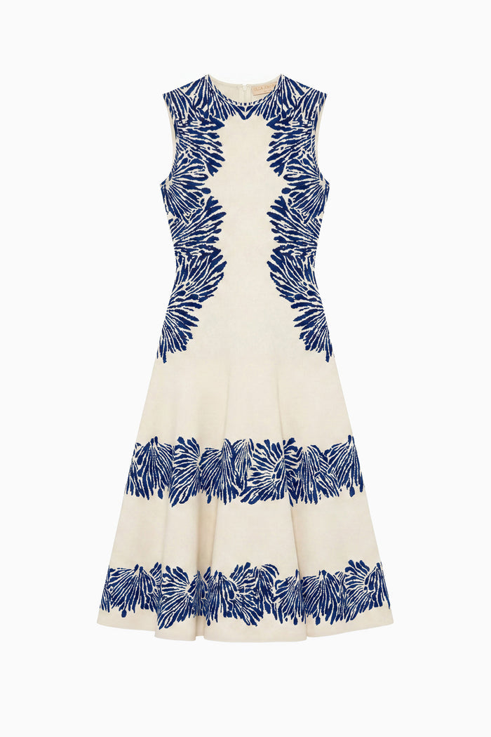 Iona Jacquard Knit Dress - Ocean