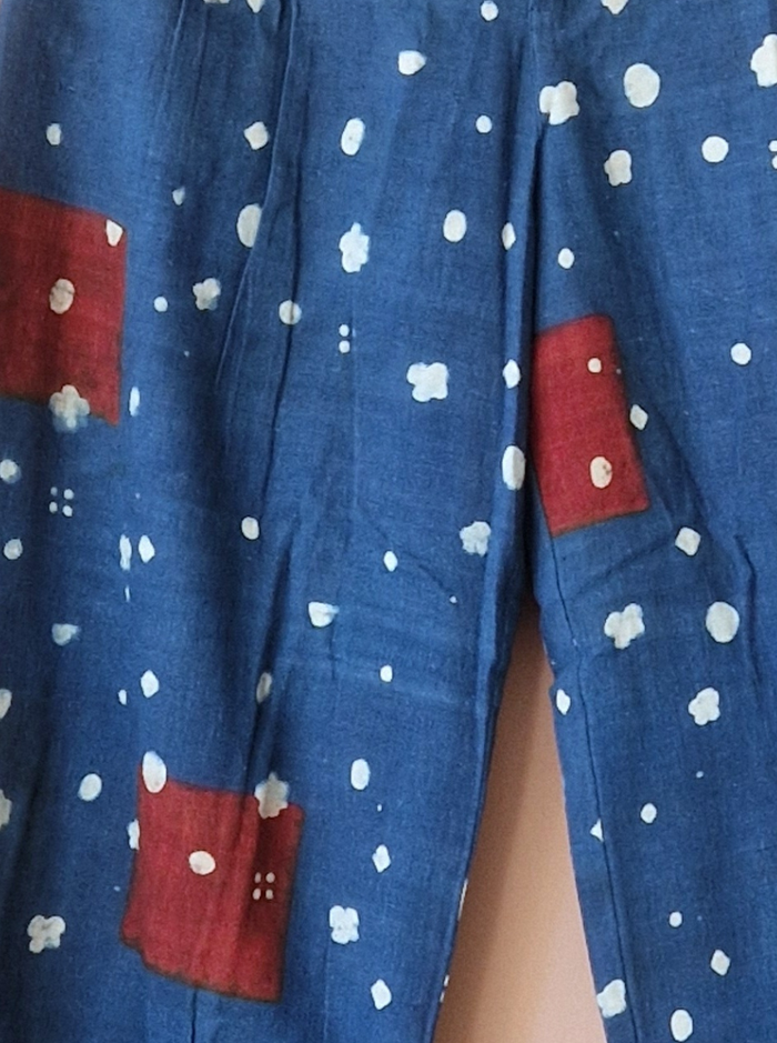 ira pants - kala cotton ajarakh beej blocks (bloom)