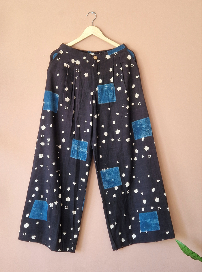 ira pants - kala cotton ajarakh beej blocks (bloom)
