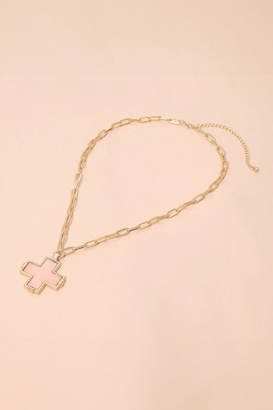 It's Your Decision Cross Necklace-Cute-Trendy-Shop-Womens-Boutique-Clothing-Store