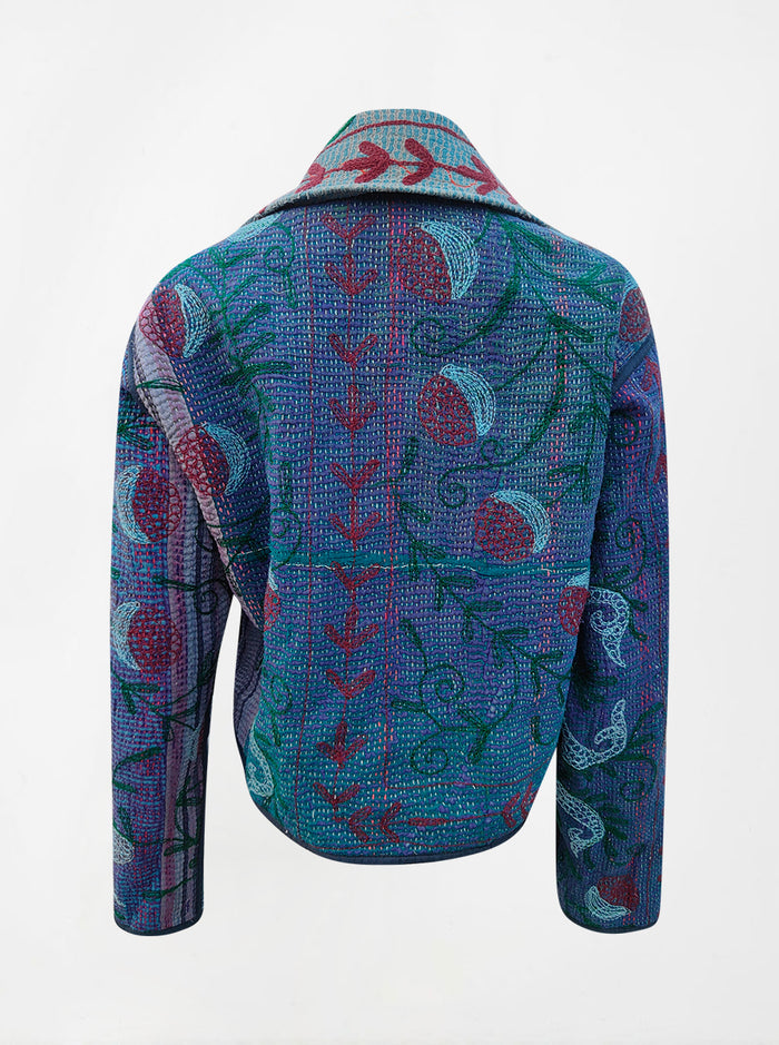 kantha vintage crop jacket sowmya suzani (vasant)
