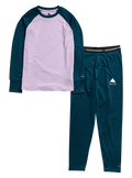Product image of Kids' and Toddlers' Burton Midweight Base Layer Set[Variant:Atlantic Teal / Moondust Purple]
