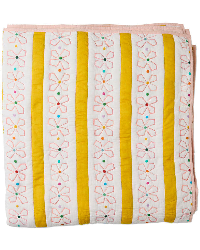 Kip&Co x Anna Spiro Daisy Chain Organic Cotton Quilted Bedspread