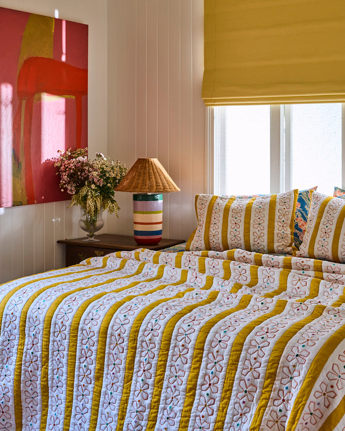 Kip&Co x Anna Spiro Daisy Chain Organic Cotton Quilted Bedspread