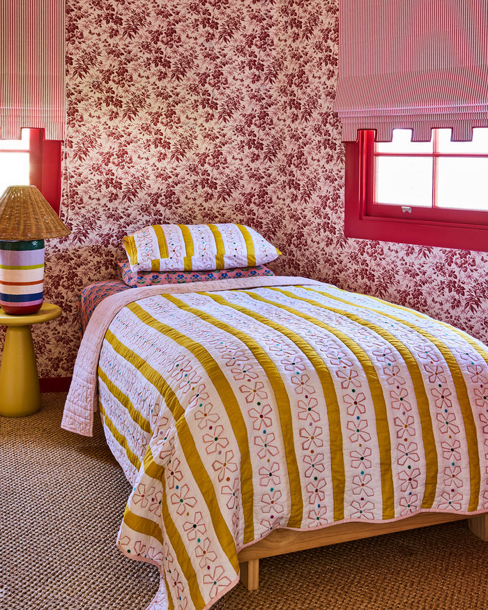 Kip&Co x Anna Spiro Daisy Chain Organic Cotton Quilted Bedspread