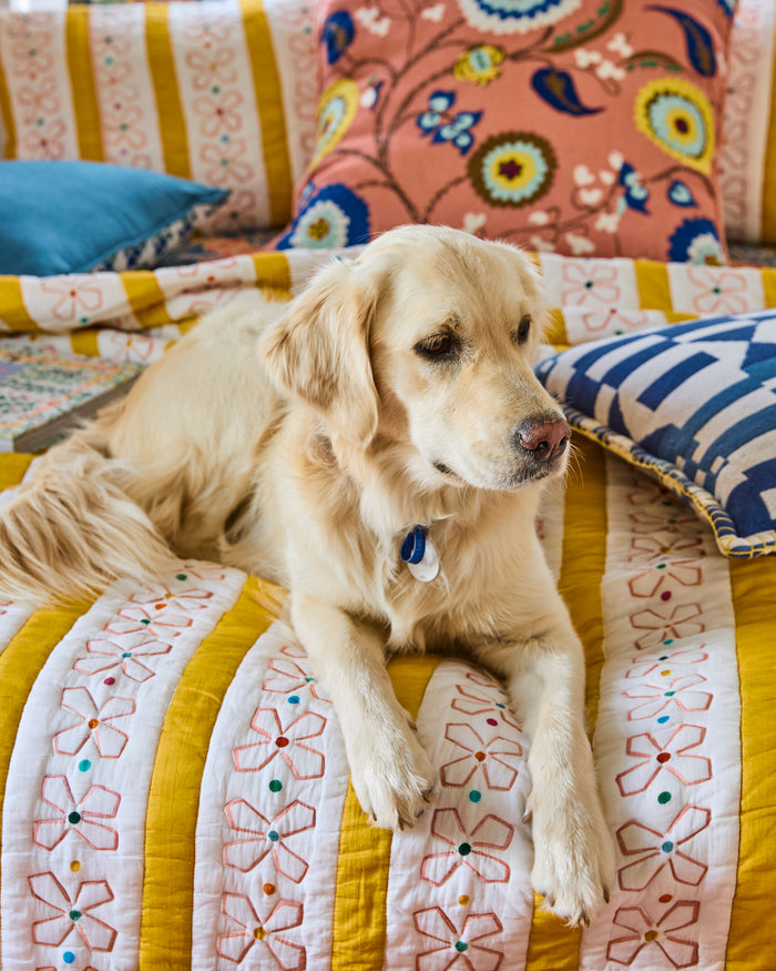 Kip&Co x Anna Spiro Daisy Chain Organic Cotton Quilted Bedspread