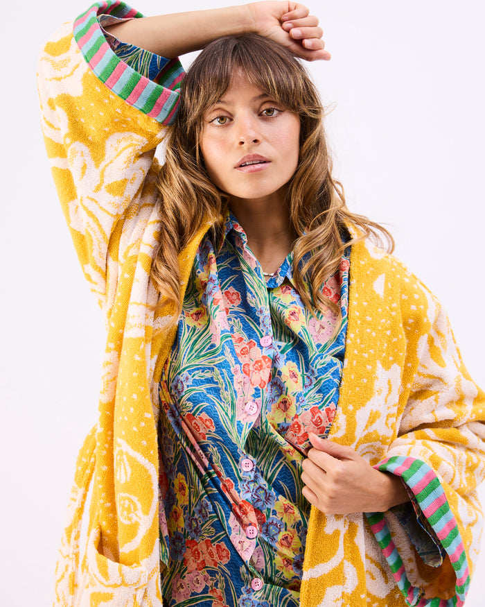 Kip&Co x Anna Spiro Elsternwig Fig Terry Bath Robe