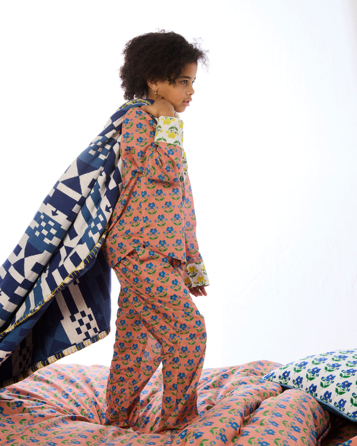 Kip&Co x Anna Spiro Indian Summer Rose Kids Organic Cotton Long Sleeve Shirt & Pant Pyjama Set