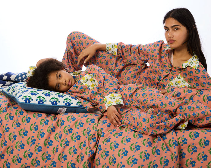 Kip&Co x Anna Spiro Indian Summer Rose Kids Organic Cotton Long Sleeve Shirt & Pant Pyjama Set