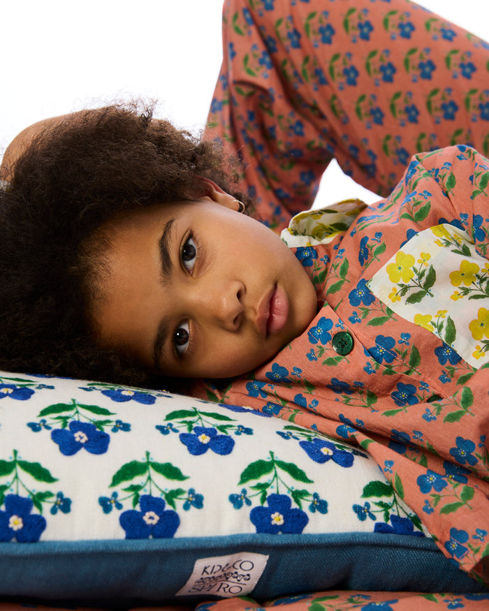 Kip&Co x Anna Spiro Indian Summer White Embroidered Cushion