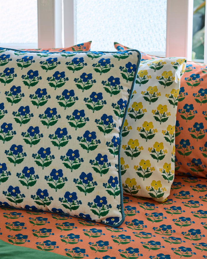Kip&Co x Anna Spiro Indian Summer White Embroidered Cushion