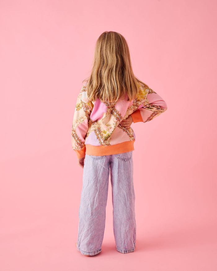 Kip&Co x Fairyland Flower Chain Harlequin Organic Cotton Sweater