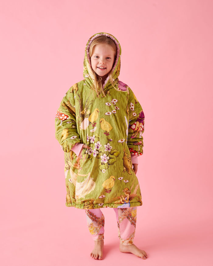 Kip&Co x Fairyland Frolicking In The Fields Kids Oversized Hooded Kuddle