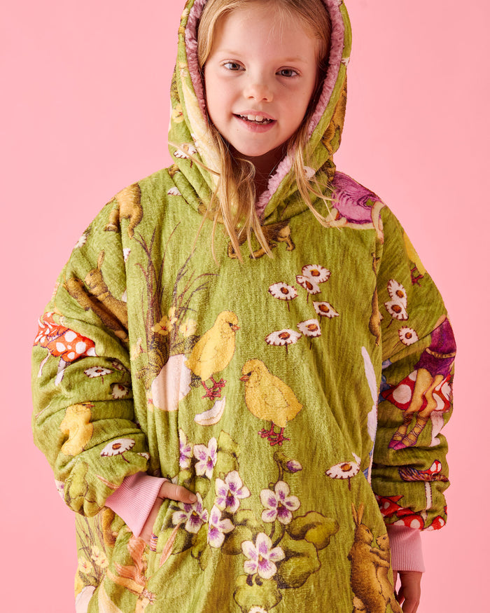 Kip&Co x Fairyland Frolicking In The Fields Kids Oversized Hooded Kuddle