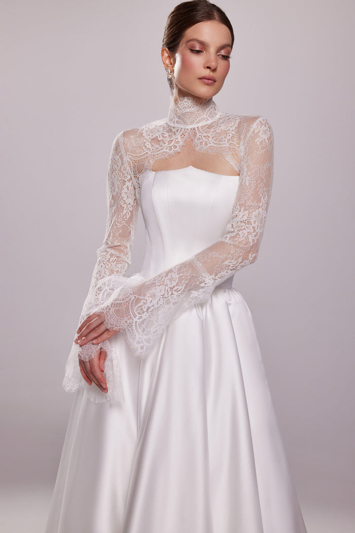 Lace Long Sleeve Bridal Cover Up Tessa