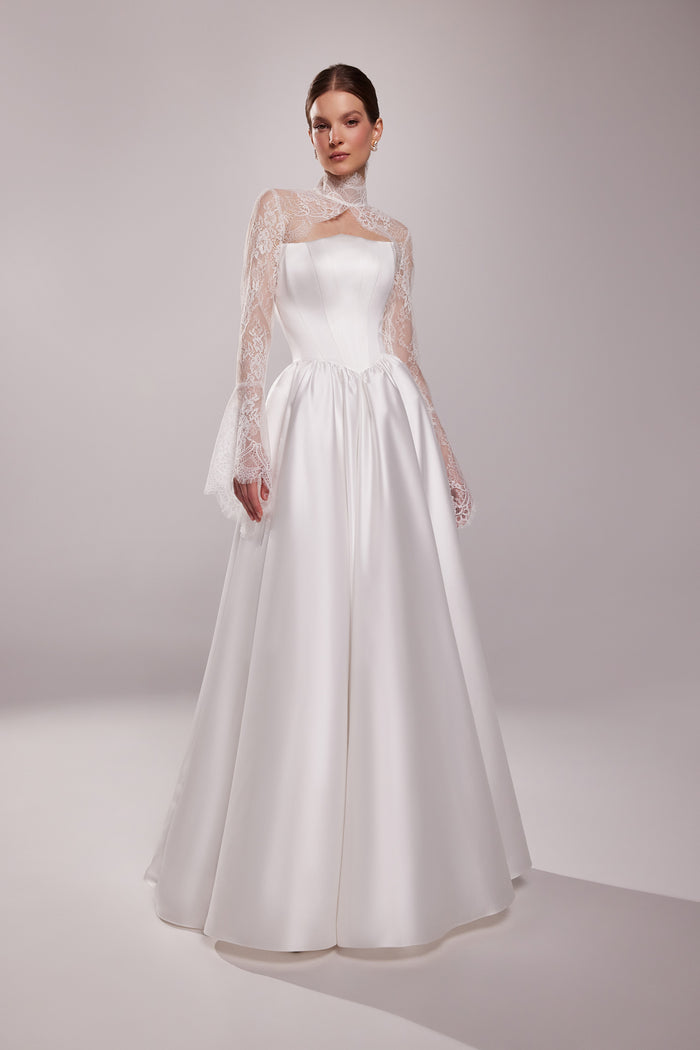 Lace Long Sleeve Bridal Cover Up Tessa