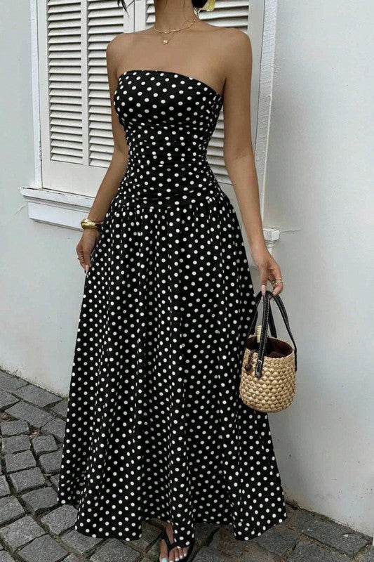 Leisurely Fun Red Polka Dot Maxi-Cute-Trendy-Shop-Womens-Boutique-Clothing-Store