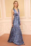 Lena Satin Gown - Lapis