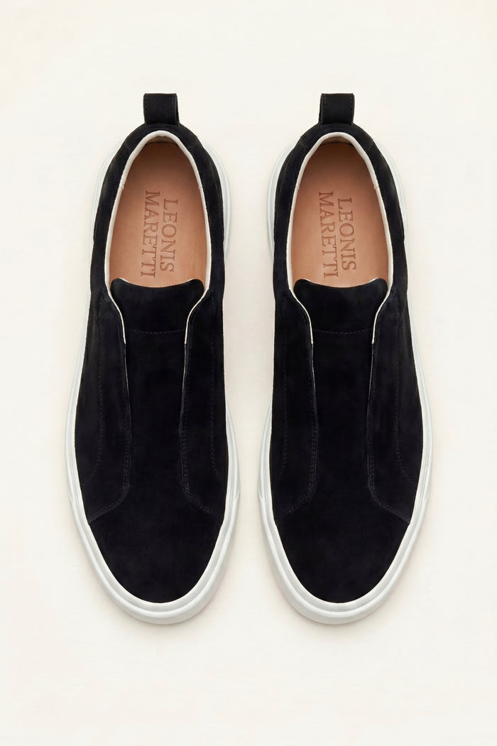 LeoMar V1 Suede Slip-On Black