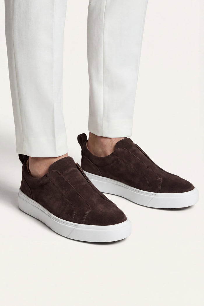 LeoMar V1 Suede Slip-On Brown