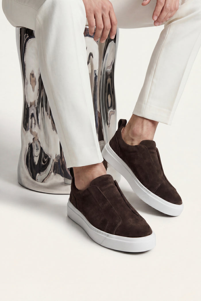 LeoMar V1 Suede Slip-On Brown