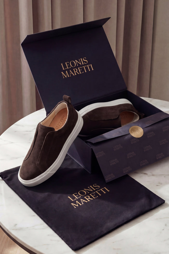 LeoMar V1 Suede Slip-On Brown
