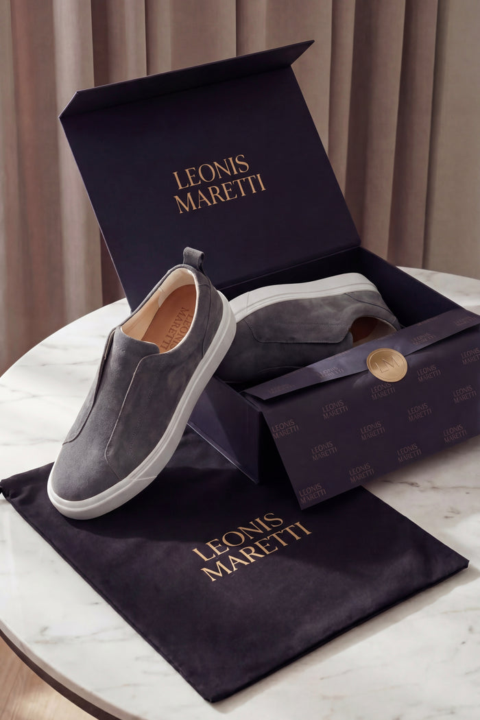 LeoMar V1 Suede Slip-On Grey
