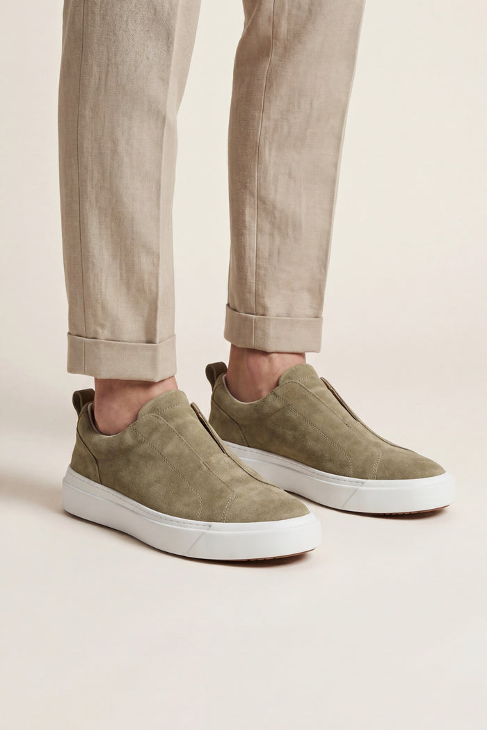 LeoMar V1 Suede Slip-On Khaki