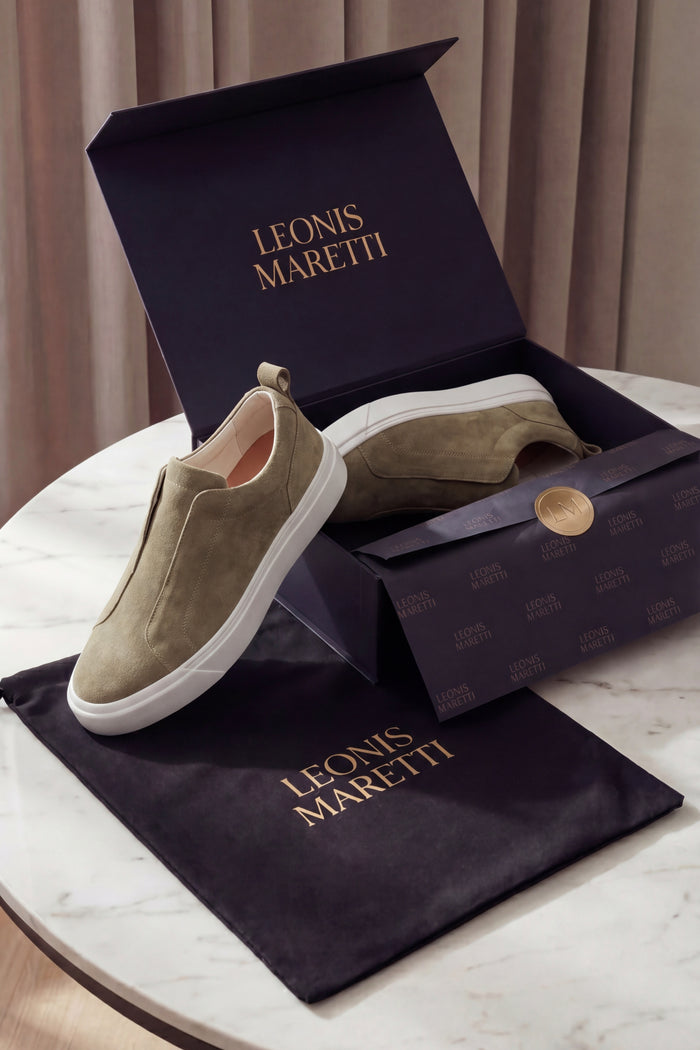 LeoMar V1 Suede Slip-On Khaki