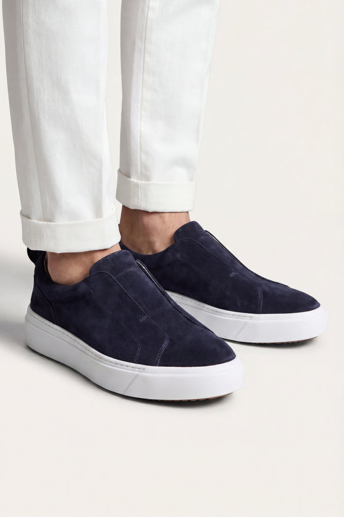 LeoMar V1 Suede Slip-On Navy