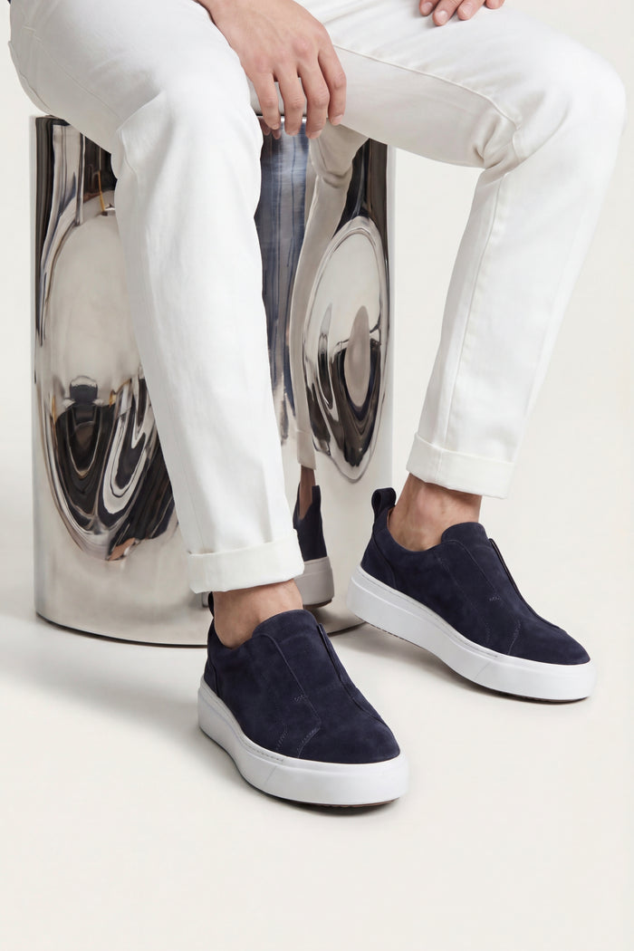 LeoMar V1 Suede Slip-On Navy