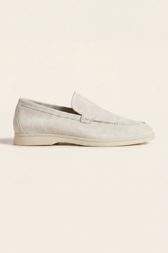 Leonis Suede Loafers Off White