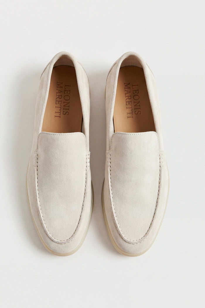 Leonis Suede Loafers Off White