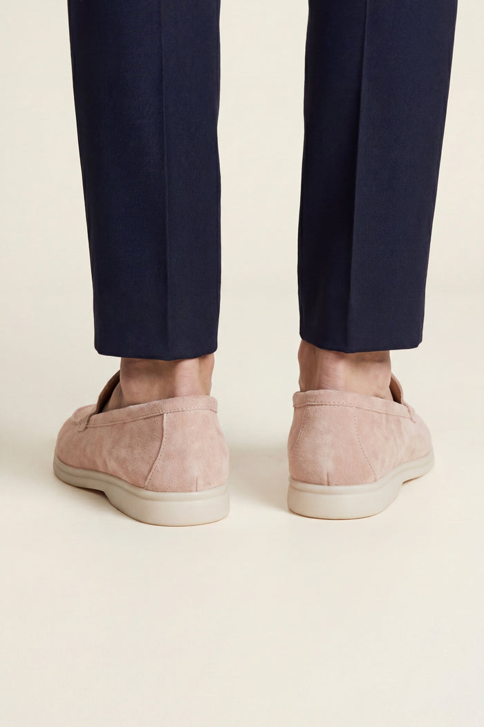 Leonis Suede Loafers Pink