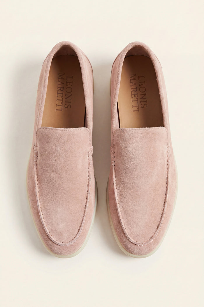 Leonis Suede Loafers Pink