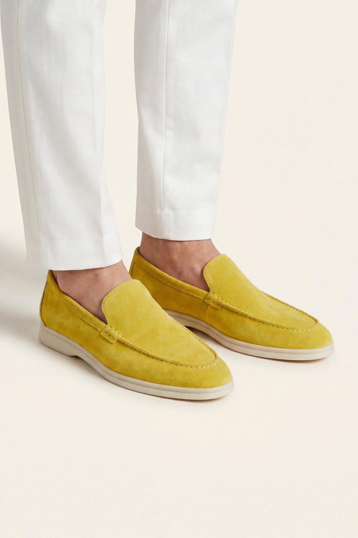 Leonis Suede Loafers Yellow