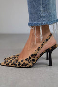 LEOPARD SLINGBACK HEELS