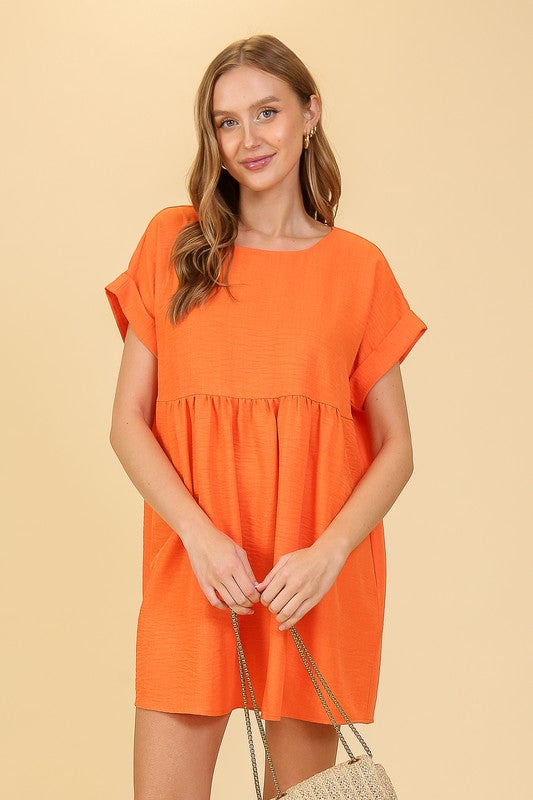 Let's Do Lunch Casual Dress-Orange-SMALL-Cute-Trendy-Shop-Womens-Boutique-Clothing-Store
