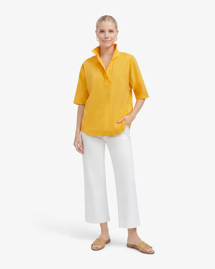 Logan Top in Cotton Dobby