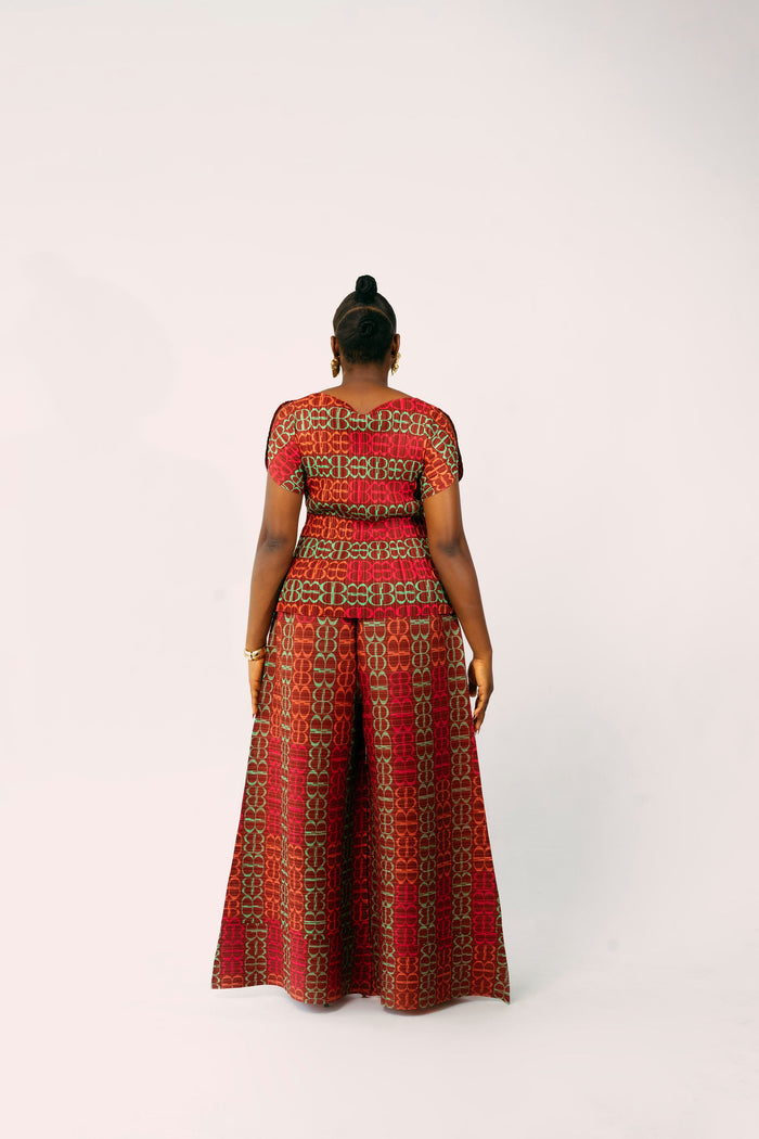 LUCIA ZUKI PANT SET - MAROON