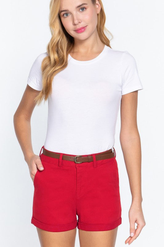 Made For Summer Twill Shorts-Cute-Trendy-Shop-Womens-Boutique-Clothing-Store