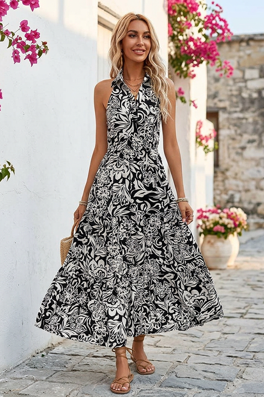 Make Time Black Halter Maxi Dress-Cute-Trendy-Shop-Womens-Boutique-Clothing-Store