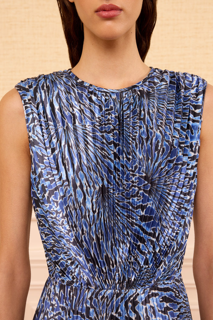 Malin Satin Dress - Lapis