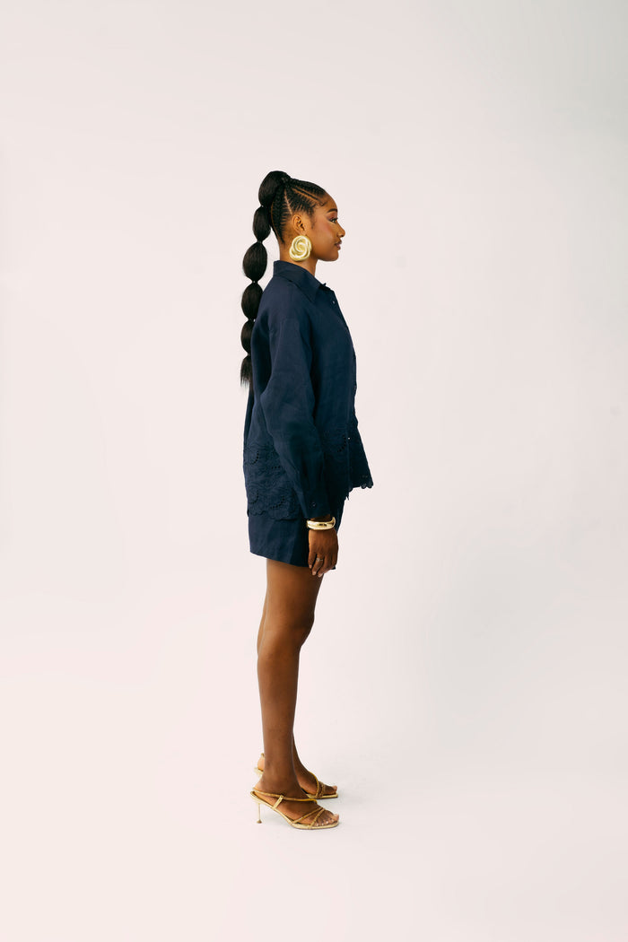 MARBELLA SHORT SET - NAVY BLUE